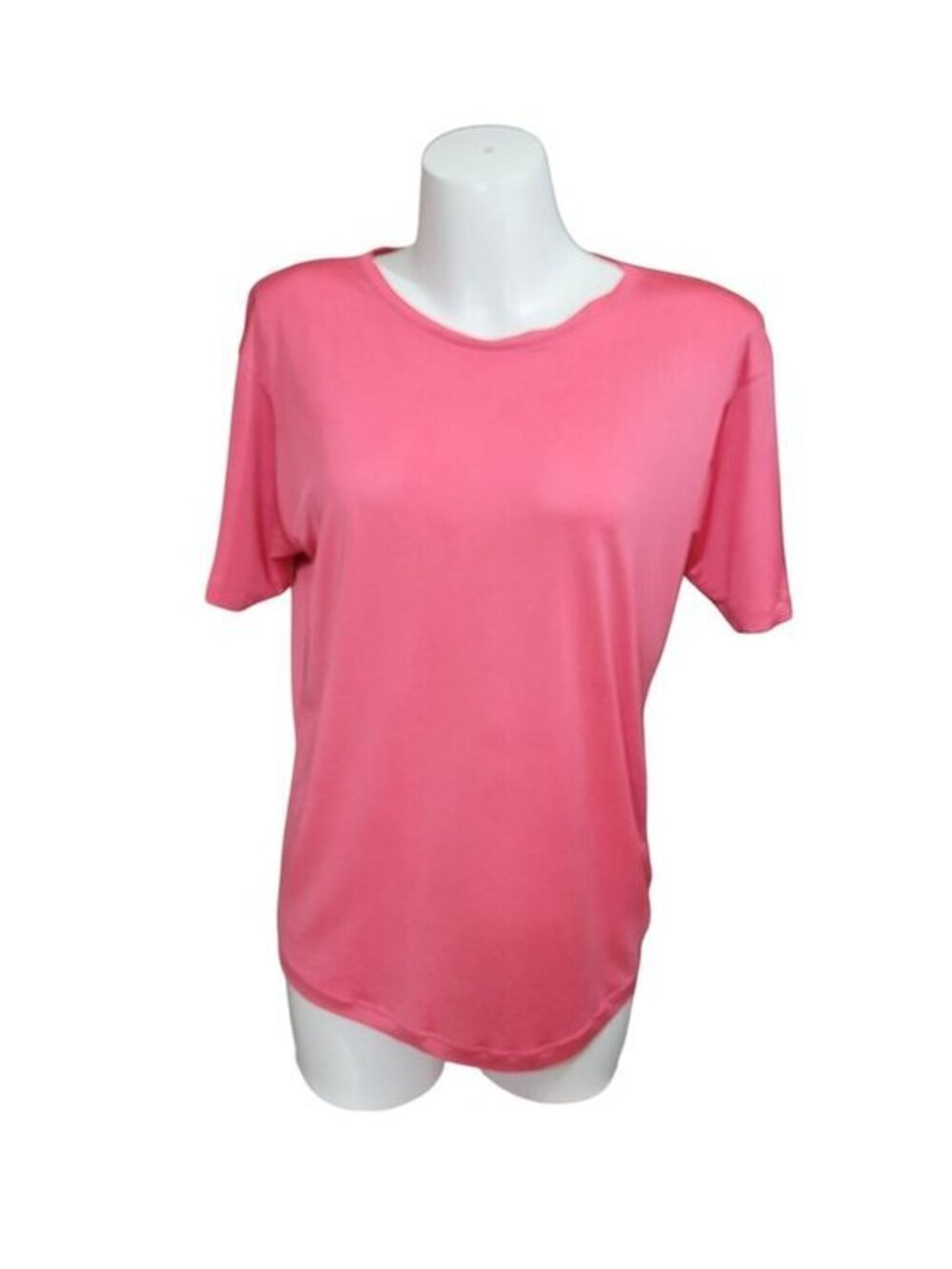 Ralph Lauren 100% Silk Pink Short-Sleeve Top Size L